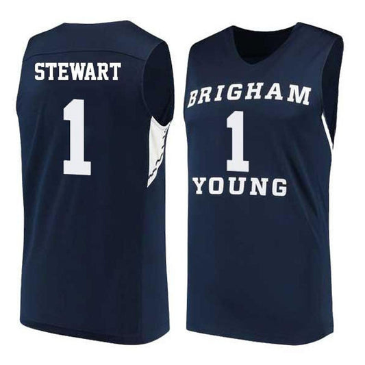 NCAAB Trey Stewart BYU Cougars 1 Jersey